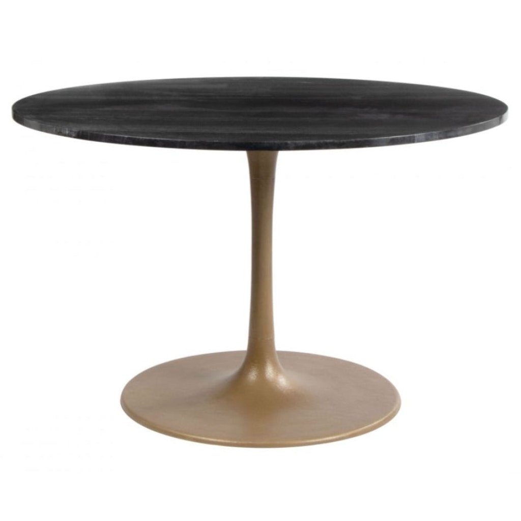 Black And Gold Round Dining Room Table